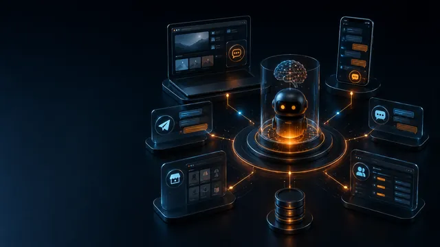 Единое ИИ-ядро работает одновременно на сайте, в мессенджерах, магазине и CRM.