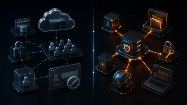 Сравнение общей арендной облачной платформы и собственного защищённого сервера с ключами и файлами.
