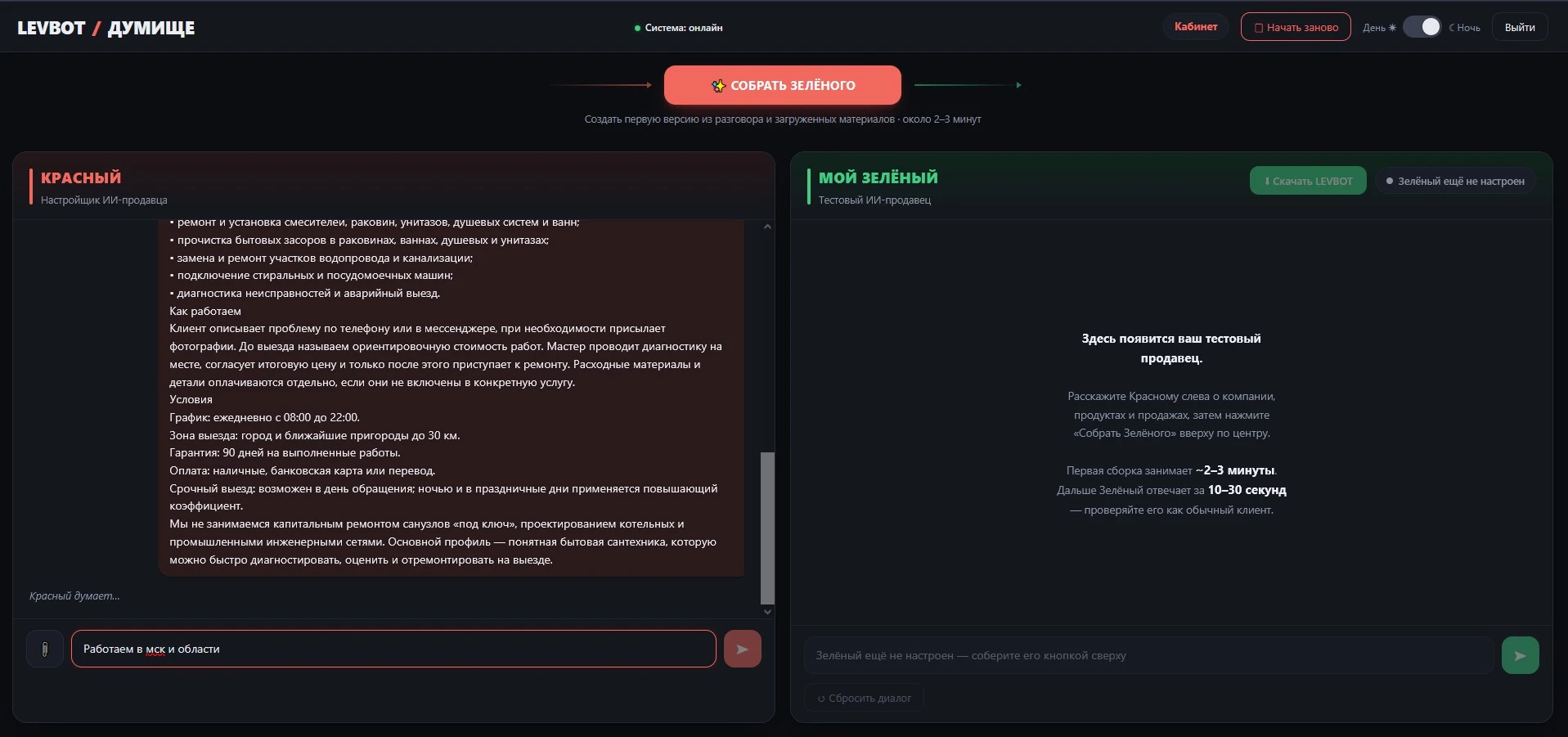 Описание бизнеса загружено в RED